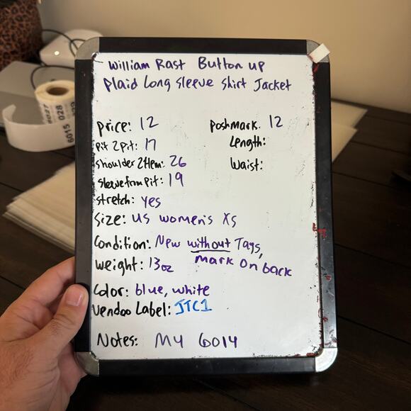 William Rast Button Up Plaid Long Sleeve Shirt Jacket US Women's XS - Picture 6 of 6